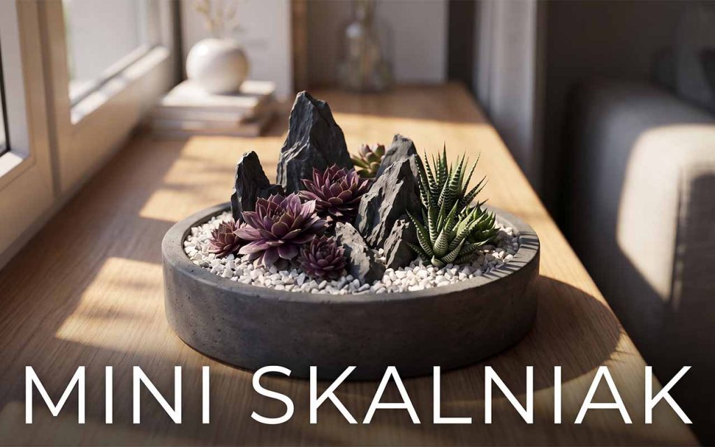 Mini skalniak w doniczce: jak założyć krok po kroku