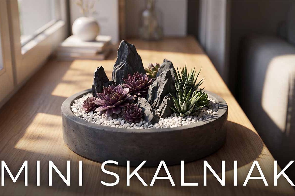 Mini skalniak w doniczce: jak założyć krok po kroku