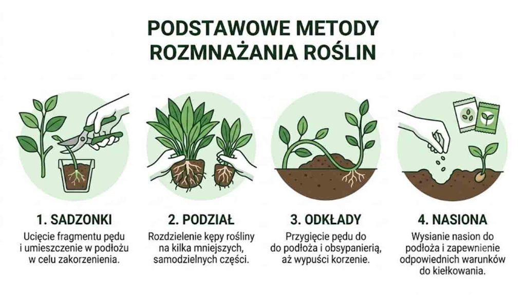 Rozmnażanie roślin — sadzonki, podział i odkłady krok po kroku