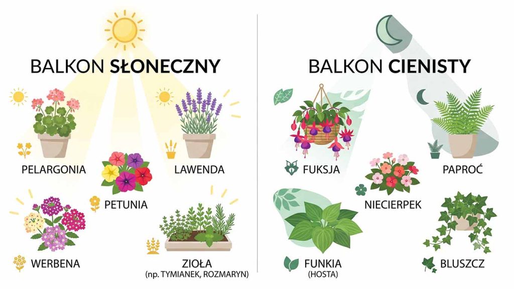 Rośliny na taras i balkon — co posadzić w donicach