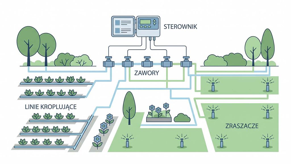 Nawadnianie automatyczne ogrodu — jak zaplanować i co wybrać