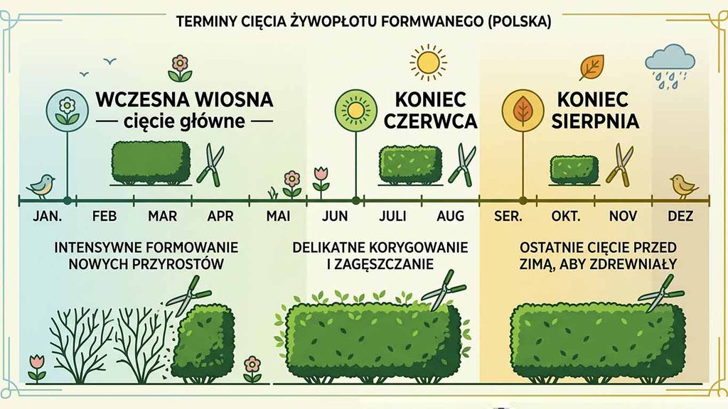 Cięcie żywopłotu — kiedy i jak przycinać krok po kroku